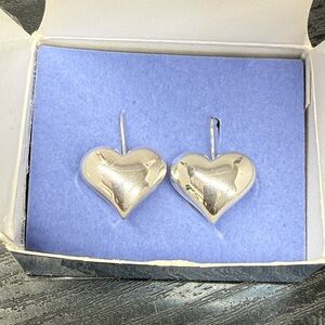 Avon Shiny Silver Heart Earrings